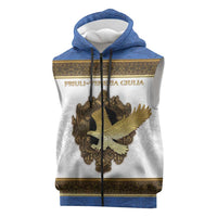 Personalized Italy Friuli-Venezia Giulia Sleeveless Zip Hoodie Golden Eagle With Baroque Patterns