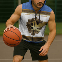Personalized Italy Friuli-Venezia Giulia Sleeveless Zip Hoodie Golden Eagle With Baroque Patterns