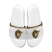 Italy Friuli-Venezia Giulia Slide Sandals Golden Eagle With Baroque Patterns