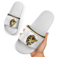 Italy Friuli-Venezia Giulia Slide Sandals Golden Eagle With Baroque Patterns