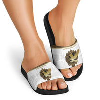 Italy Friuli-Venezia Giulia Slide Sandals Golden Eagle With Baroque Patterns