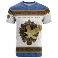 Personalized Italy Friuli-Venezia Giulia T Shirt Golden Eagle With Baroque Patterns