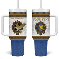 Personalized Italy Friuli-Venezia Giulia Tumbler With Handle Golden Eagle With Baroque Patterns