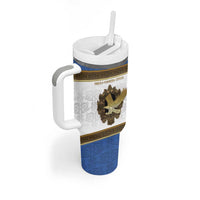 Personalized Italy Friuli-Venezia Giulia Tumbler With Handle Golden Eagle With Baroque Patterns