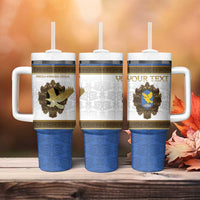 Personalized Italy Friuli-Venezia Giulia Tumbler With Handle Golden Eagle With Baroque Patterns