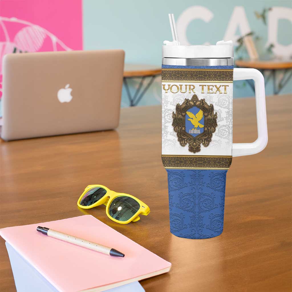 Personalized Italy Friuli-Venezia Giulia Tumbler With Handle Golden Eagle With Baroque Patterns