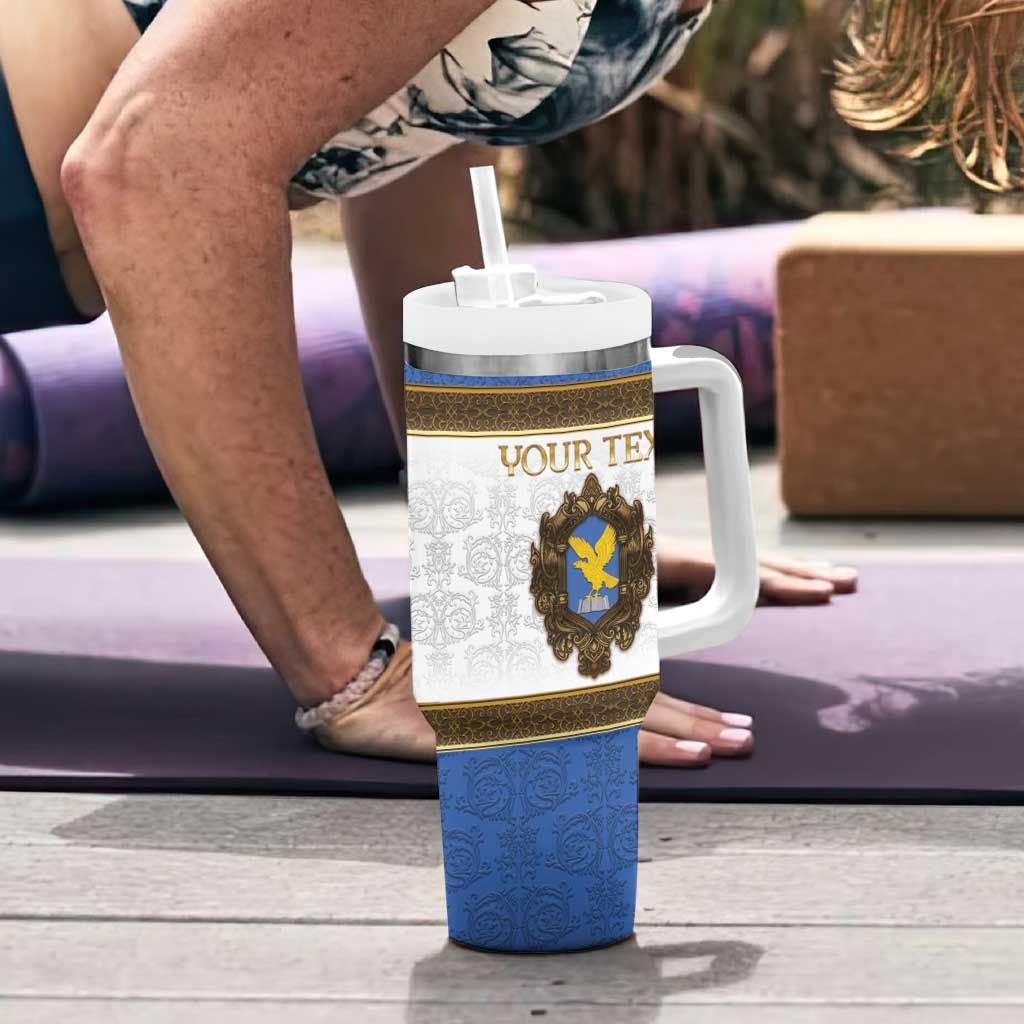 Personalized Italy Friuli-Venezia Giulia Tumbler With Handle Golden Eagle With Baroque Patterns