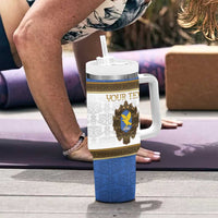 Personalized Italy Friuli-Venezia Giulia Tumbler With Handle Golden Eagle With Baroque Patterns