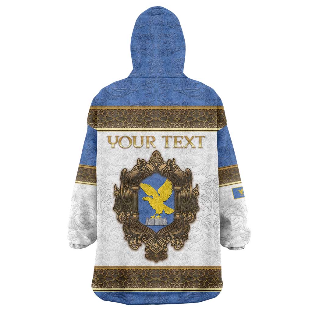 Personalized Italy Friuli-Venezia Giulia Wearable Blanket Hoodie Golden Eagle With Baroque Patterns