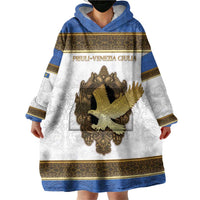 Personalized Italy Friuli-Venezia Giulia Wearable Blanket Hoodie Golden Eagle With Baroque Patterns