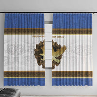Italy Friuli-Venezia Giulia Window Curtain Golden Eagle With Baroque Patterns