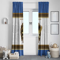 Italy Friuli-Venezia Giulia Window Curtain Golden Eagle With Baroque Patterns