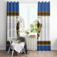 Italy Friuli-Venezia Giulia Window Curtain Golden Eagle With Baroque Patterns