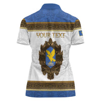 Personalized Italy Friuli-Venezia Giulia Women Polo Shirt Golden Eagle With Baroque Patterns
