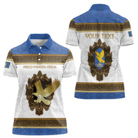 Personalized Italy Friuli-Venezia Giulia Women Polo Shirt Golden Eagle With Baroque Patterns