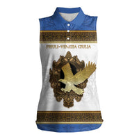 Personalized Italy Friuli-Venezia Giulia Women Sleeveless Polo Shirt Golden Eagle With Baroque Patterns