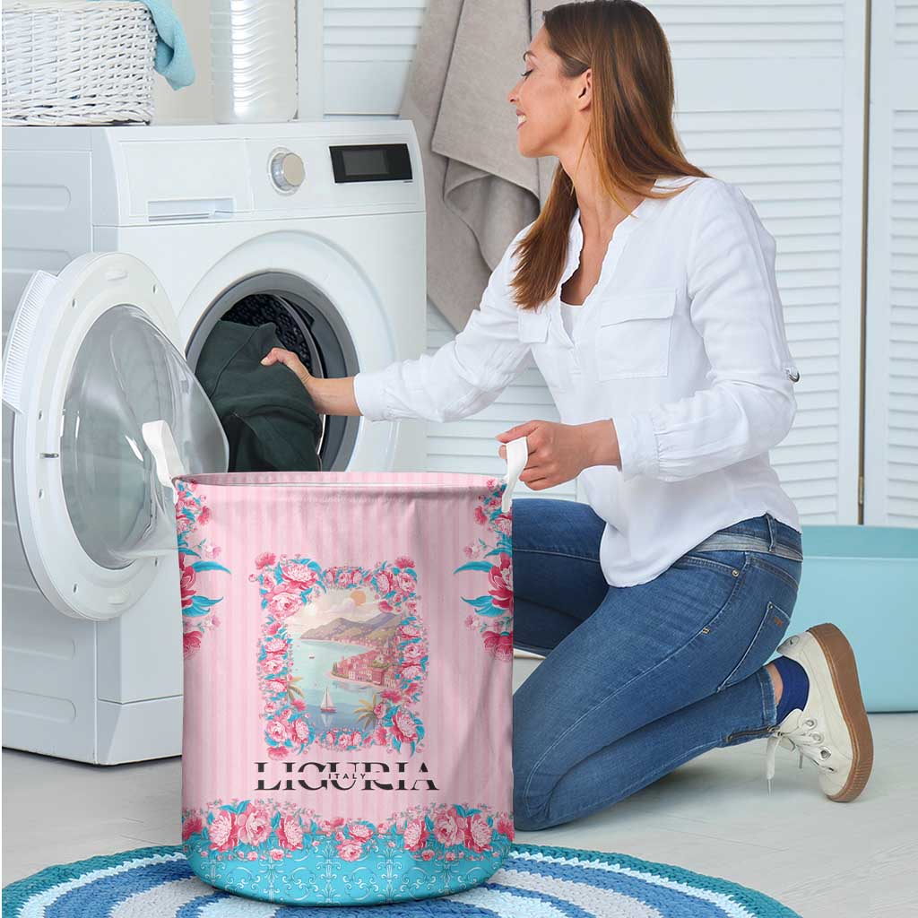 Italy Liguria Laundry Basket Carnation Flowers Of The Riviera