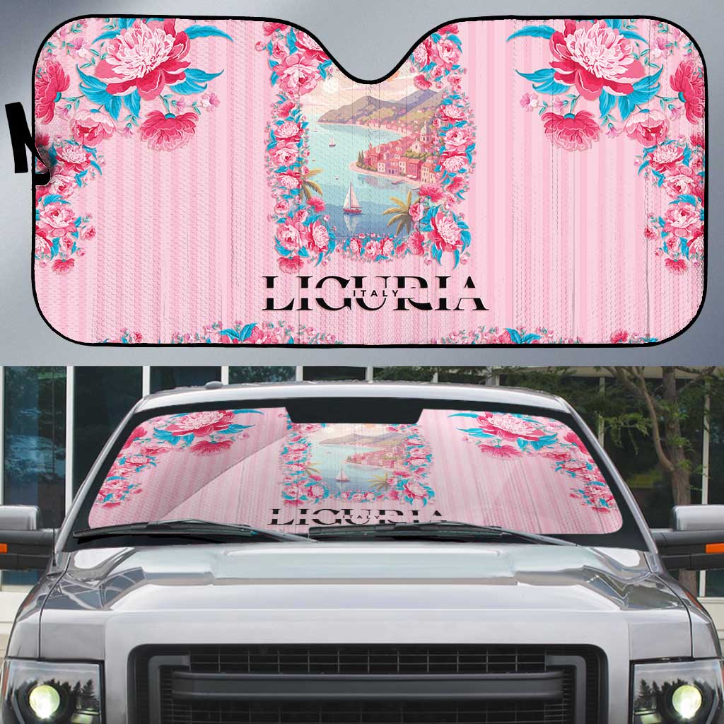 Italy Liguria Auto Sun Shade Carnation Flowers Of The Riviera