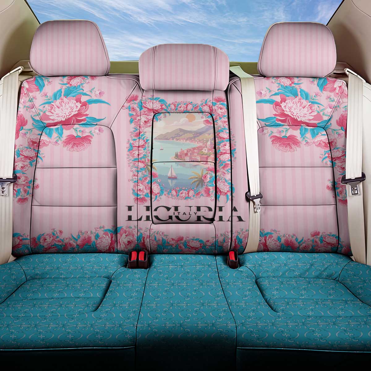 Italy Liguria Back Car Seat Cover Carnation Flowers Of The Riviera
