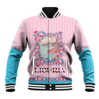 Personalized Italy Liguria Baseball Jacket Carnation Flowers Of The Riviera