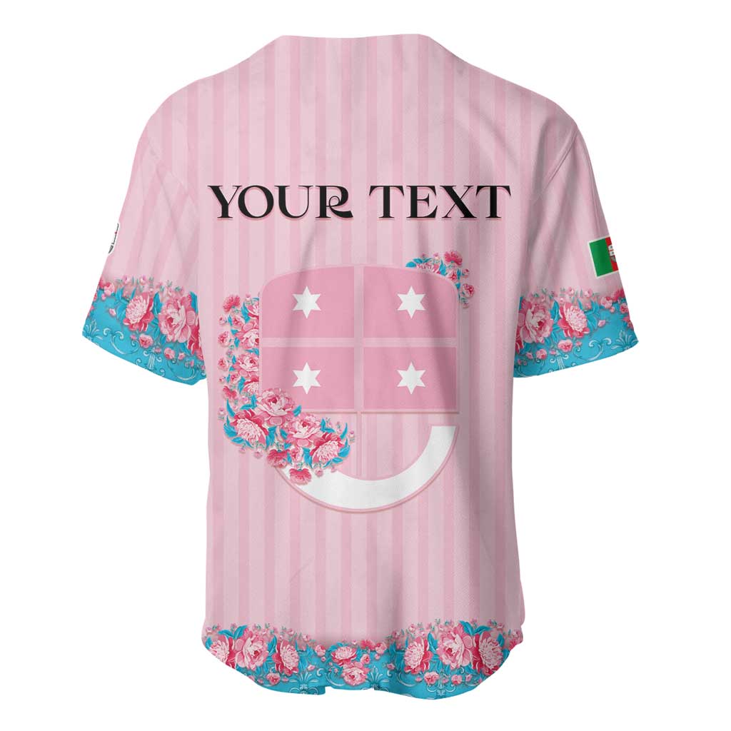 Personalized Italy Liguria Baseball Jersey Carnation Flowers Of The Riviera
