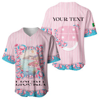 Personalized Italy Liguria Baseball Jersey Carnation Flowers Of The Riviera