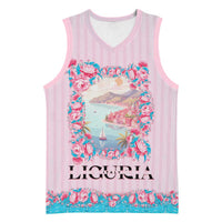 Personalized Italy Liguria Basketball Jersey Carnation Flowers Of The Riviera