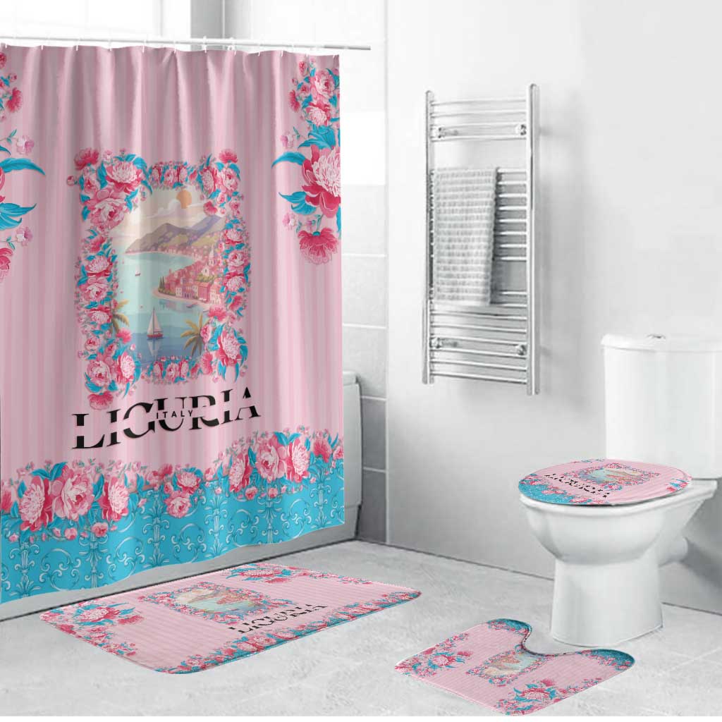 Italy Liguria Bathroom Set Carnation Flowers Of The Riviera