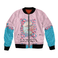 Personalized Italy Liguria Bomber Jacket Carnation Flowers Of The Riviera