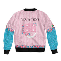 Personalized Italy Liguria Bomber Jacket Carnation Flowers Of The Riviera