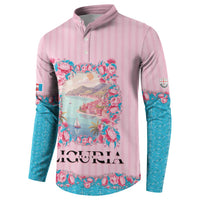 Personalized Italy Liguria Button Sweatshirt Carnation Flowers Of The Riviera