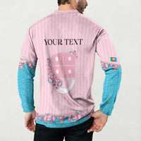 Personalized Italy Liguria Button Sweatshirt Carnation Flowers Of The Riviera