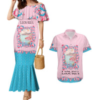 Personalized Italy Liguria Couples Matching Mermaid Dress and Hawaiian Shirt Carnation Flowers Of The Riviera