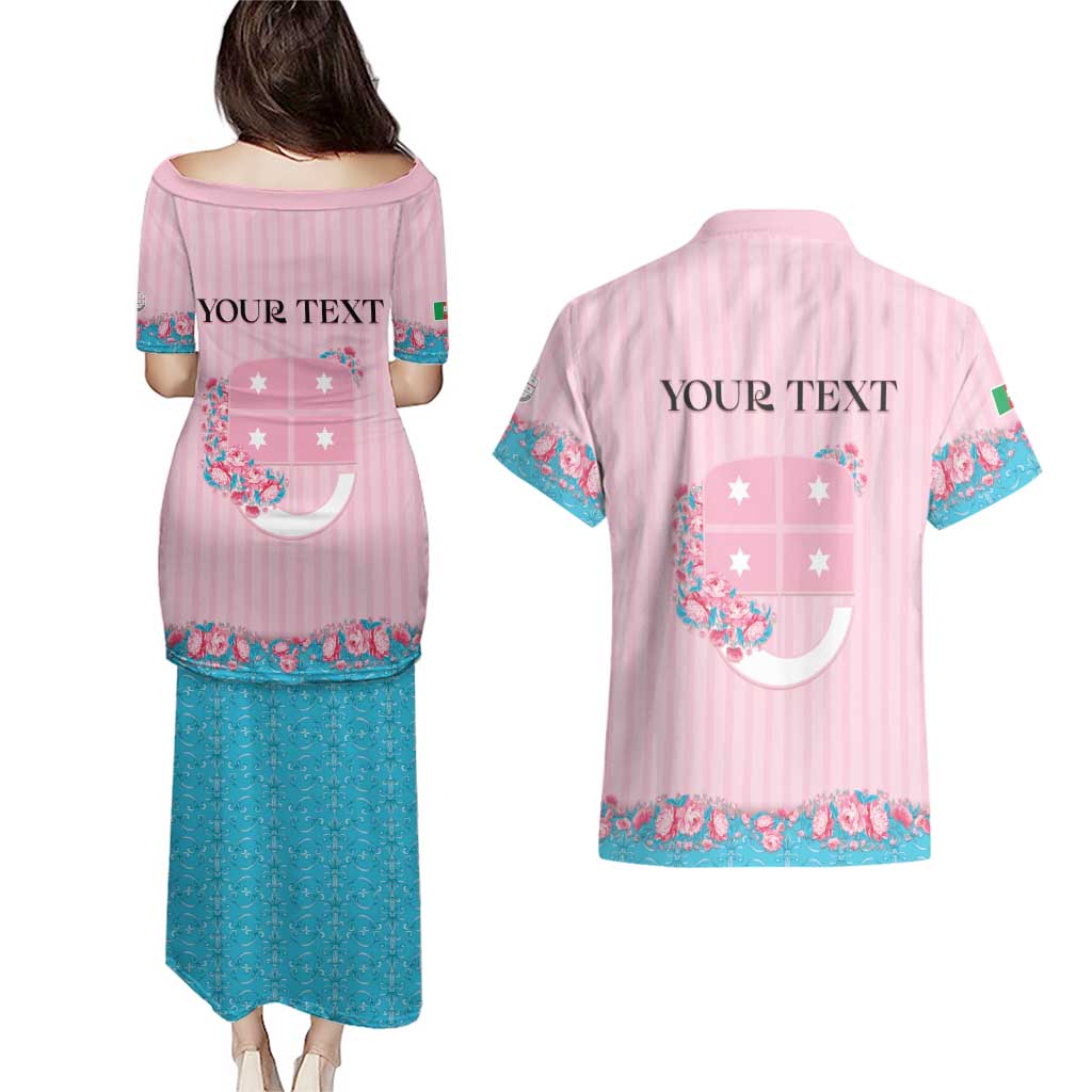 Personalized Italy Liguria Couples Matching Puletasi and Hawaiian Shirt Carnation Flowers Of The Riviera