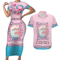 Personalized Italy Liguria Couples Matching Short Sleeve Bodycon Dress and Hawaiian Shirt Carnation Flowers Of The Riviera