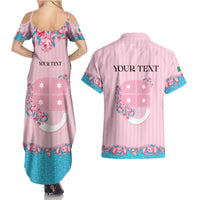 Personalized Italy Liguria Couples Matching Summer Maxi Dress and Hawaiian Shirt Carnation Flowers Of The Riviera