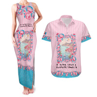 Personalized Italy Liguria Couples Matching Tank Maxi Dress and Hawaiian Shirt Carnation Flowers Of The Riviera