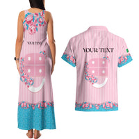 Personalized Italy Liguria Couples Matching Tank Maxi Dress and Hawaiian Shirt Carnation Flowers Of The Riviera
