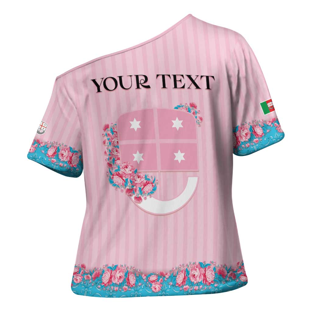 Personalized Italy Liguria Cross Shoulder Shirt Carnation Flowers Of The Riviera