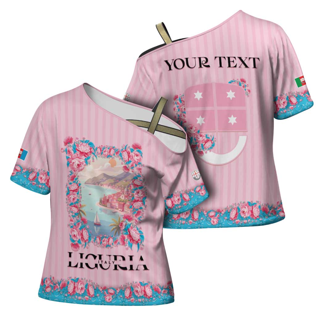 Personalized Italy Liguria Cross Shoulder Shirt Carnation Flowers Of The Riviera