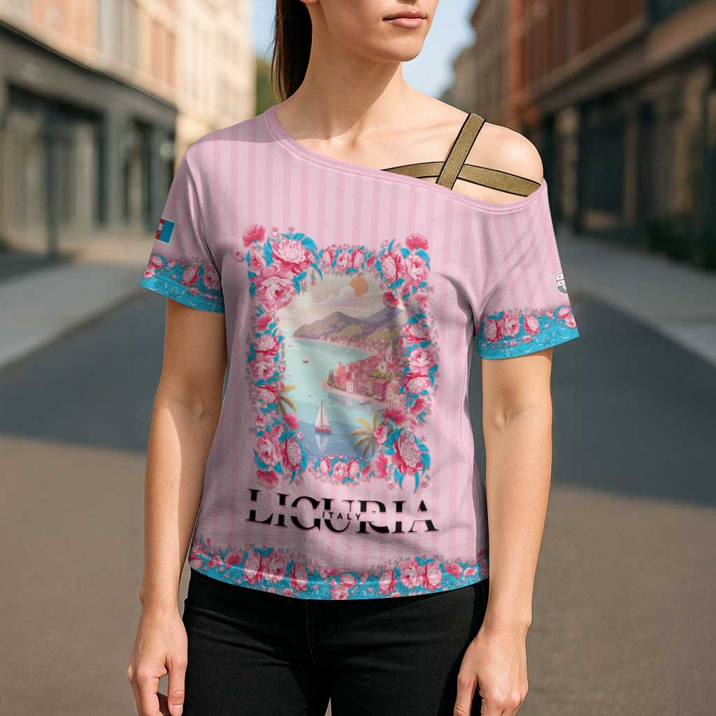 Personalized Italy Liguria Cross Shoulder Shirt Carnation Flowers Of The Riviera