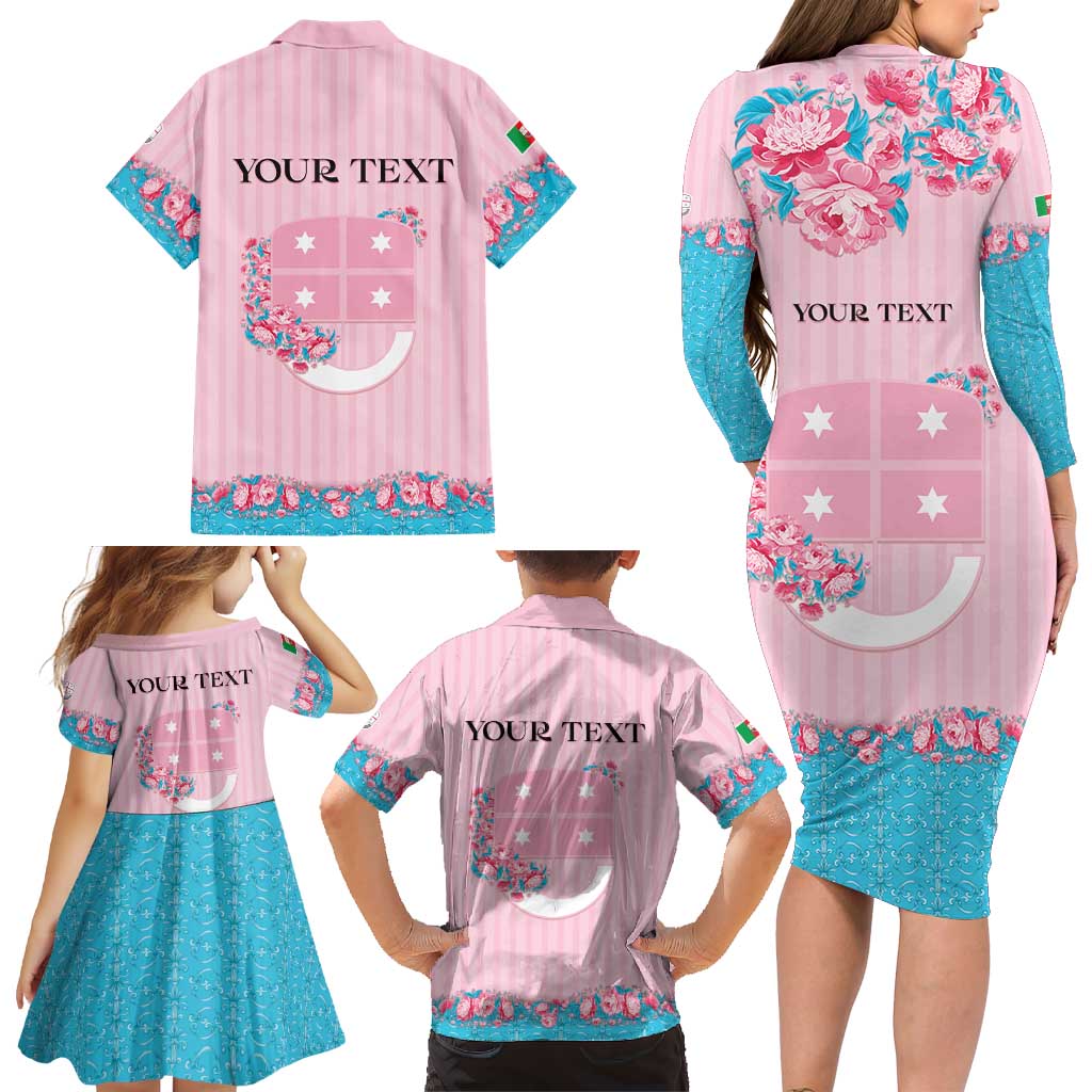 Personalized Italy Liguria Family Matching Long Sleeve Bodycon Dress and Hawaiian Shirt Carnation Flowers Of The Riviera