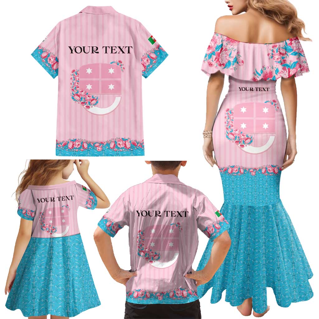 Personalized Italy Liguria Family Matching Mermaid Dress and Hawaiian Shirt Carnation Flowers Of The Riviera