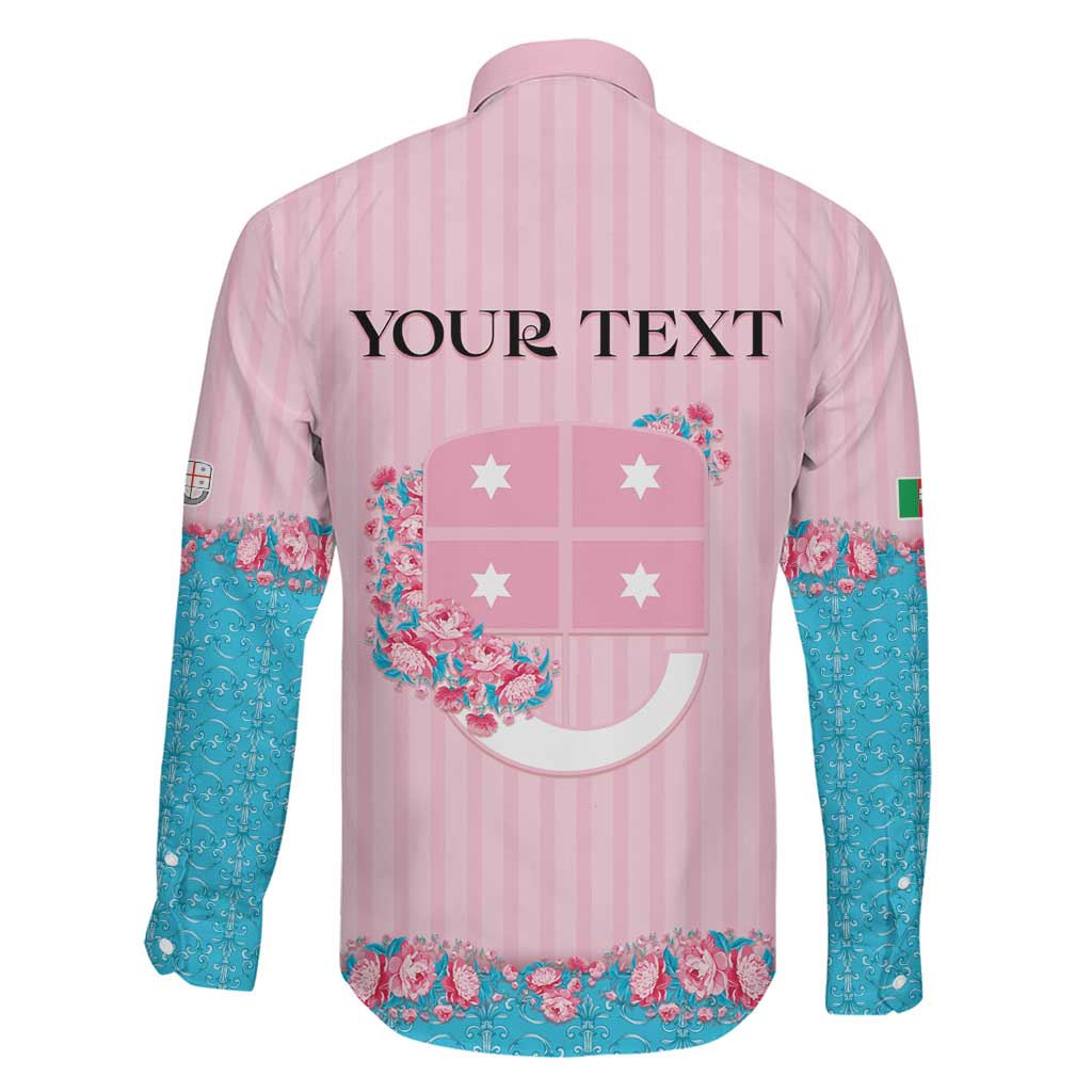 Personalized Italy Liguria Family Matching Off The Shoulder Long Sleeve Dress and Hawaiian Shirt Carnation Flowers Of The Riviera