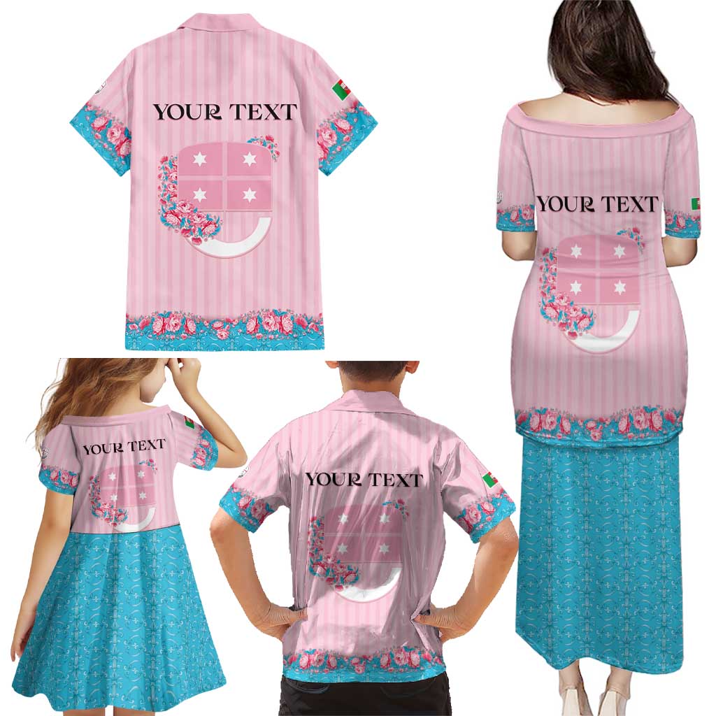 Personalized Italy Liguria Family Matching Puletasi and Hawaiian Shirt Carnation Flowers Of The Riviera