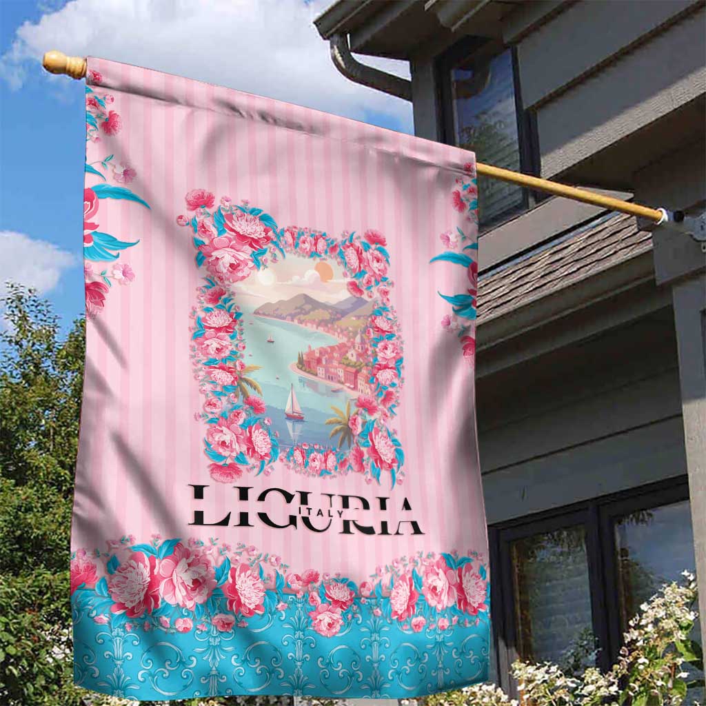 Italy Liguria Garden Flag Carnation Flowers Of The Riviera