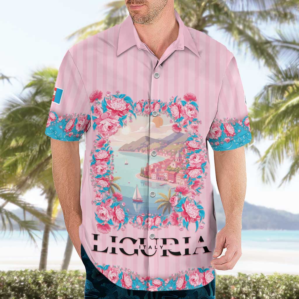 Personalized Italy Liguria Hawaiian Shirt Carnation Flowers Of The Riviera