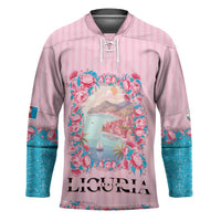 Personalized Italy Liguria Hockey Jersey Carnation Flowers Of The Riviera