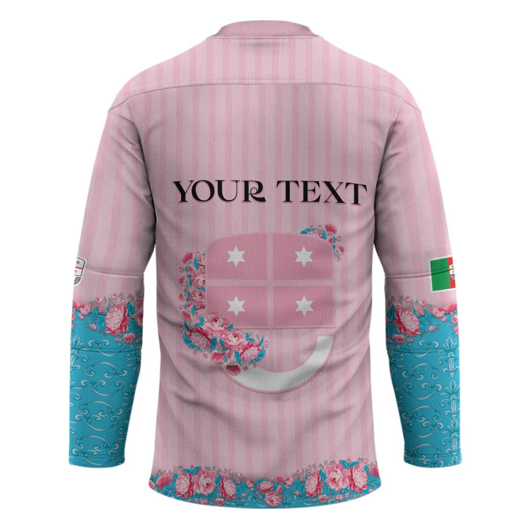 Personalized Italy Liguria Hockey Jersey Carnation Flowers Of The Riviera