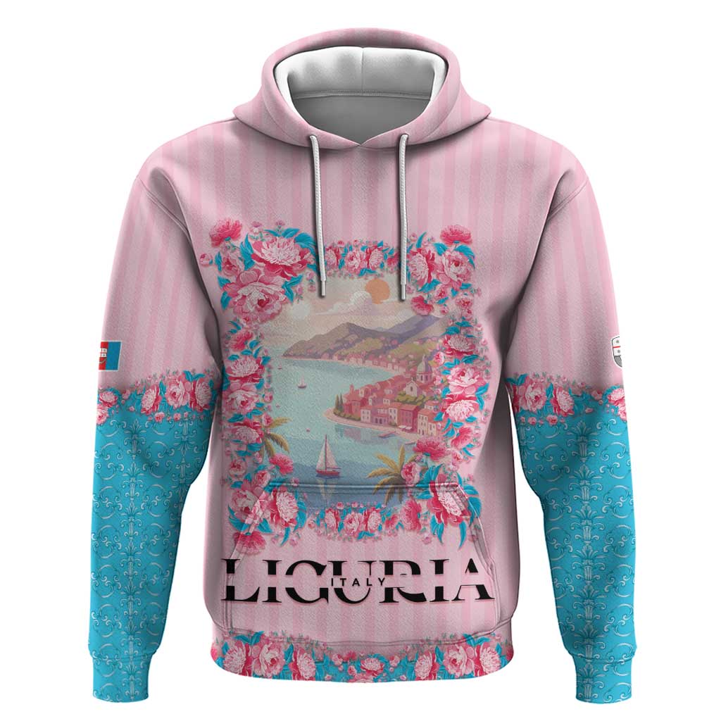 Personalized Italy Liguria Hoodie Carnation Flowers Of The Riviera
